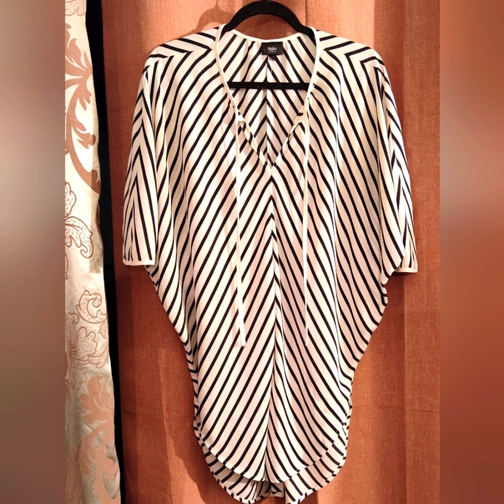 Striped silky top